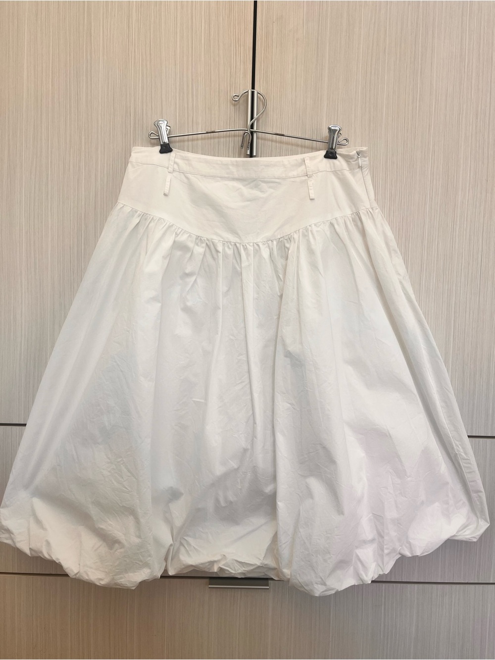 Find Me Now White Balloon Midi Skirt
